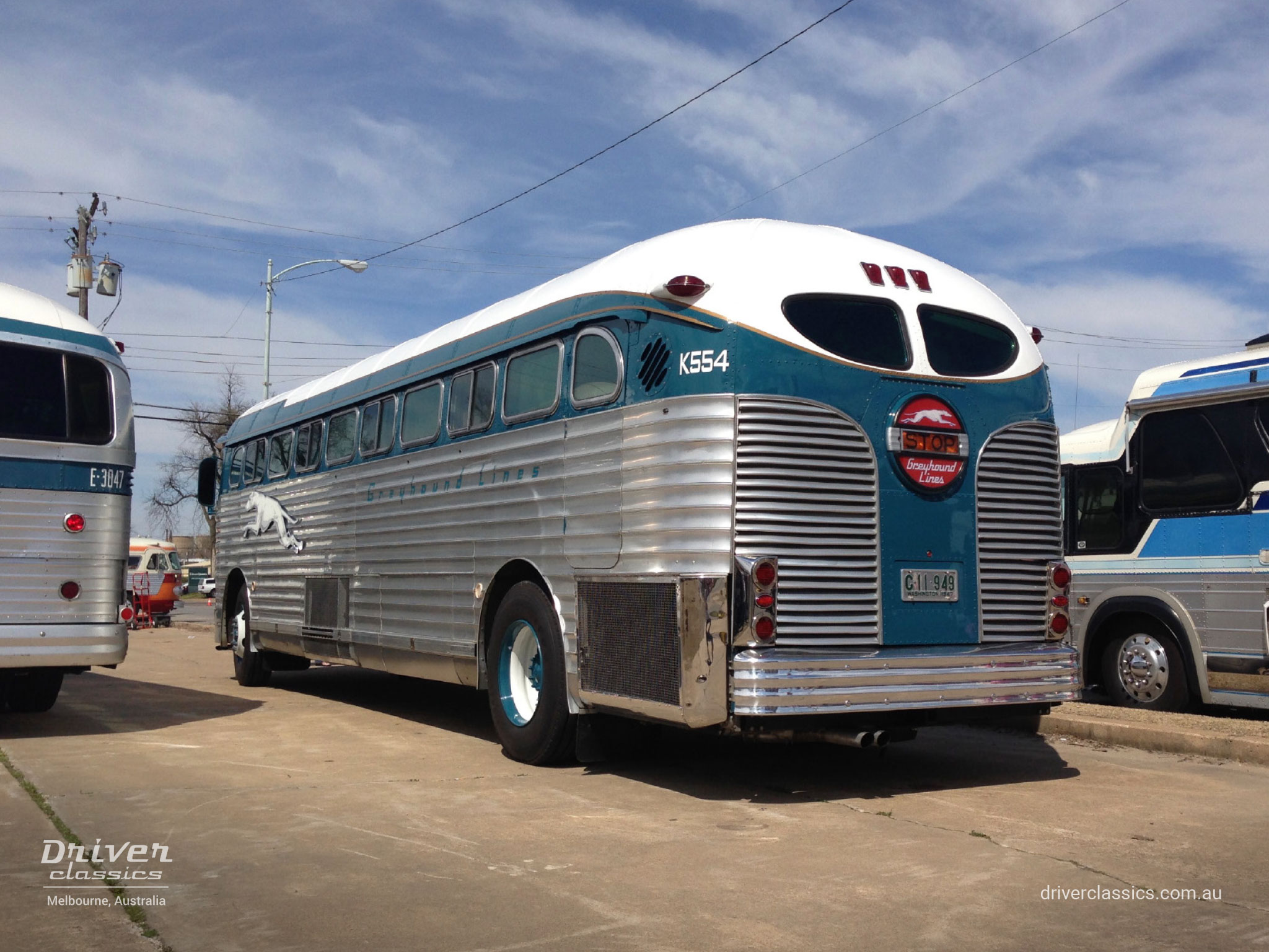 Mark Renner’s fully restored GM PD-3751 Silversides bus, Back, Blytheville, AR USA. Photo taken April 2013