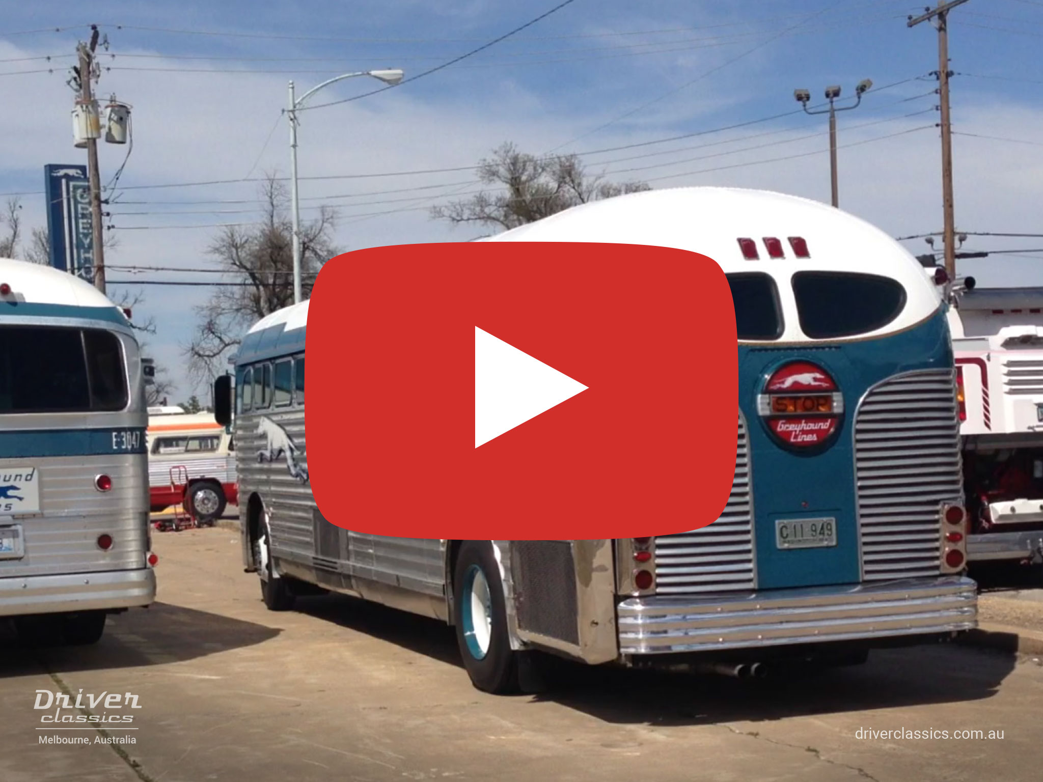 GM PD 3751 Silversides bus , 1947 model, and other classic buses, Blytheville AR, USA April 2013