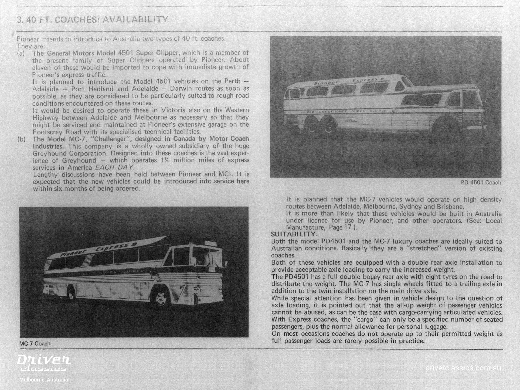 Case for the operation of 40ft long coaches in Australia