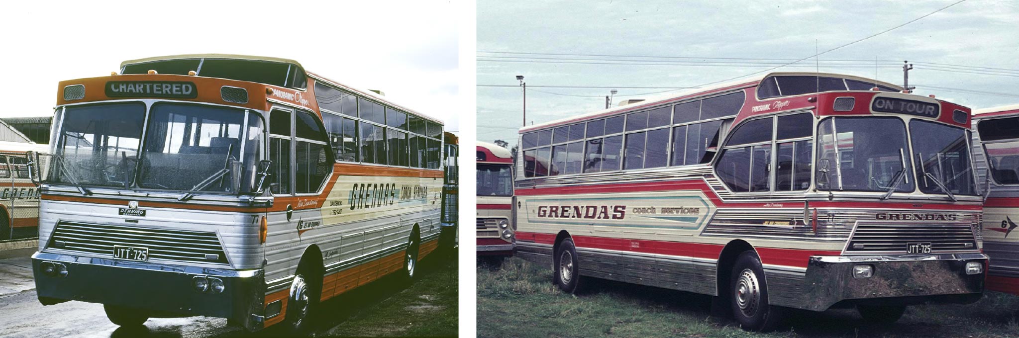 Denning Square Line Buses, 1966 version, Grenda colours.