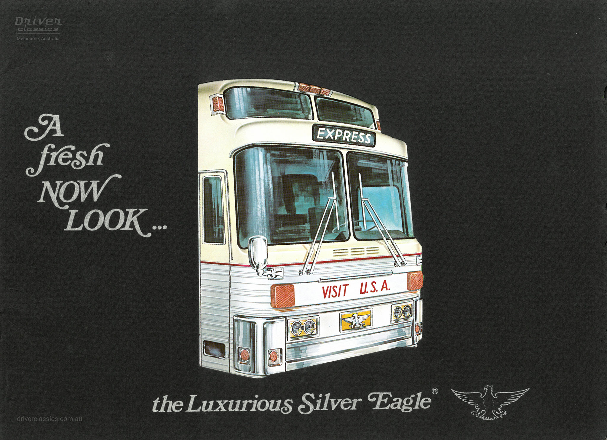 Silver Eagle Model 05 bus, brochure cover, 1968, from Bus and Car, Belgium