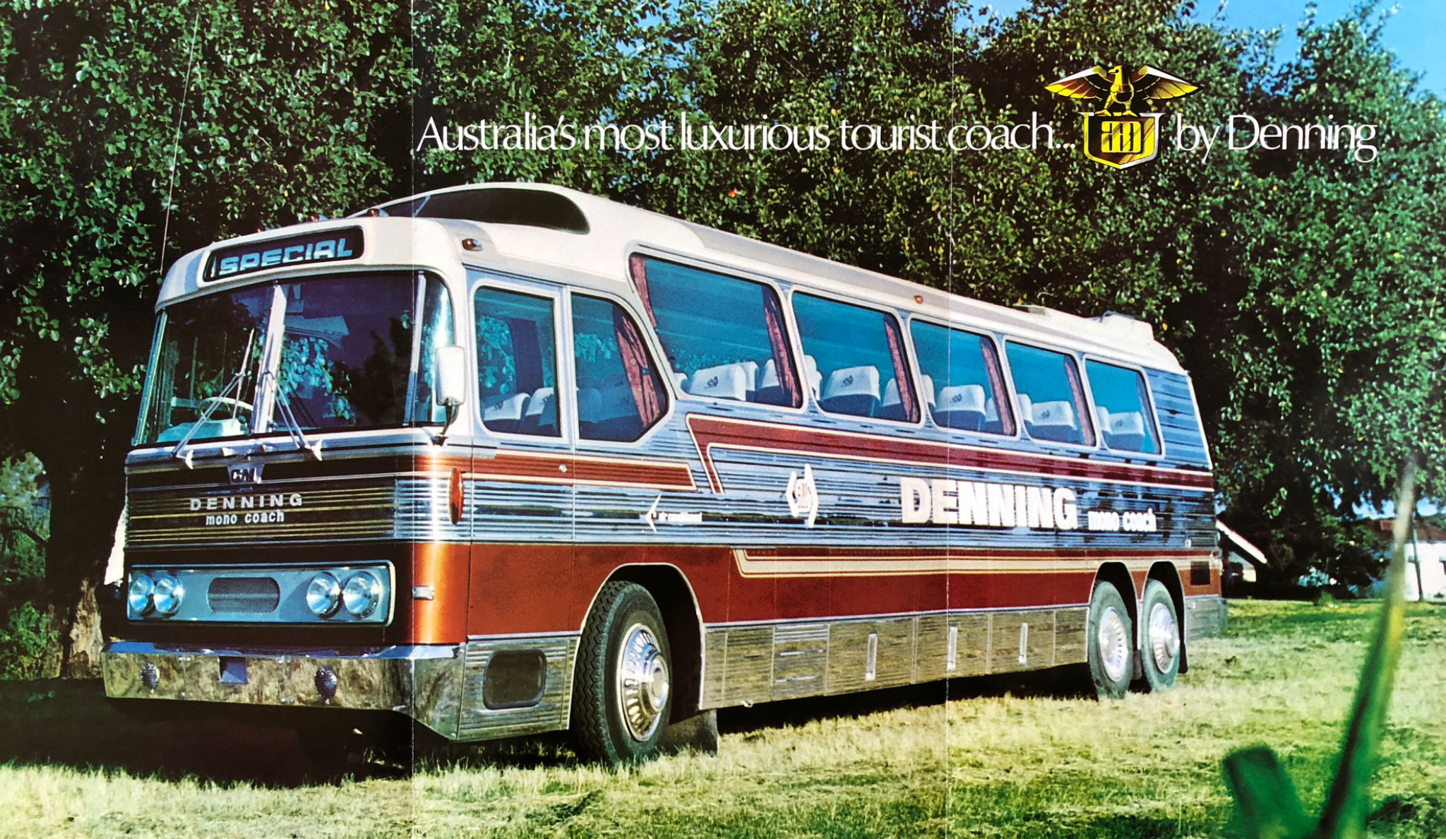 Denning bus brochure from the early 1970s