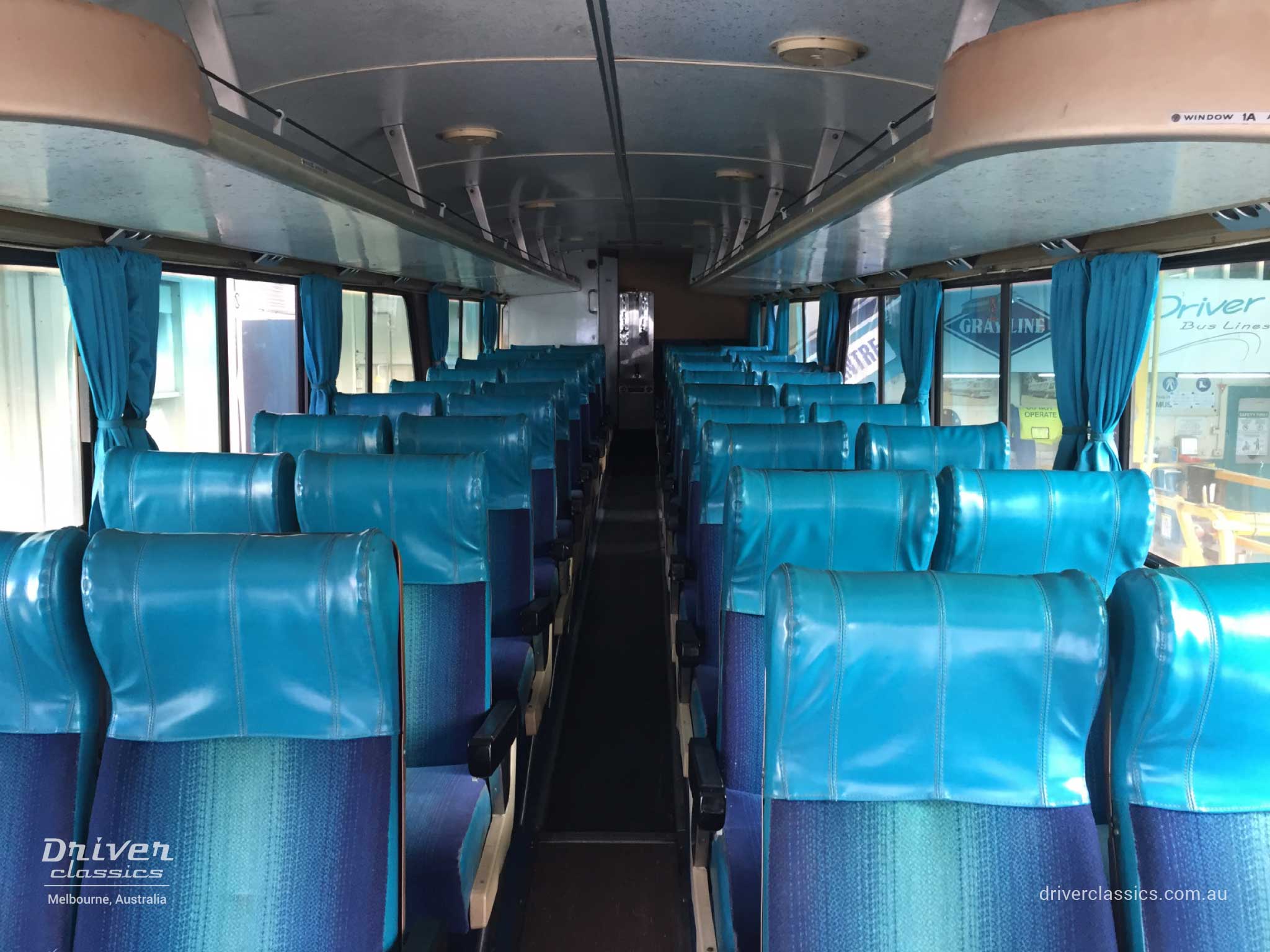 MCI MC8 bus (1976 version) interior, July 2018
