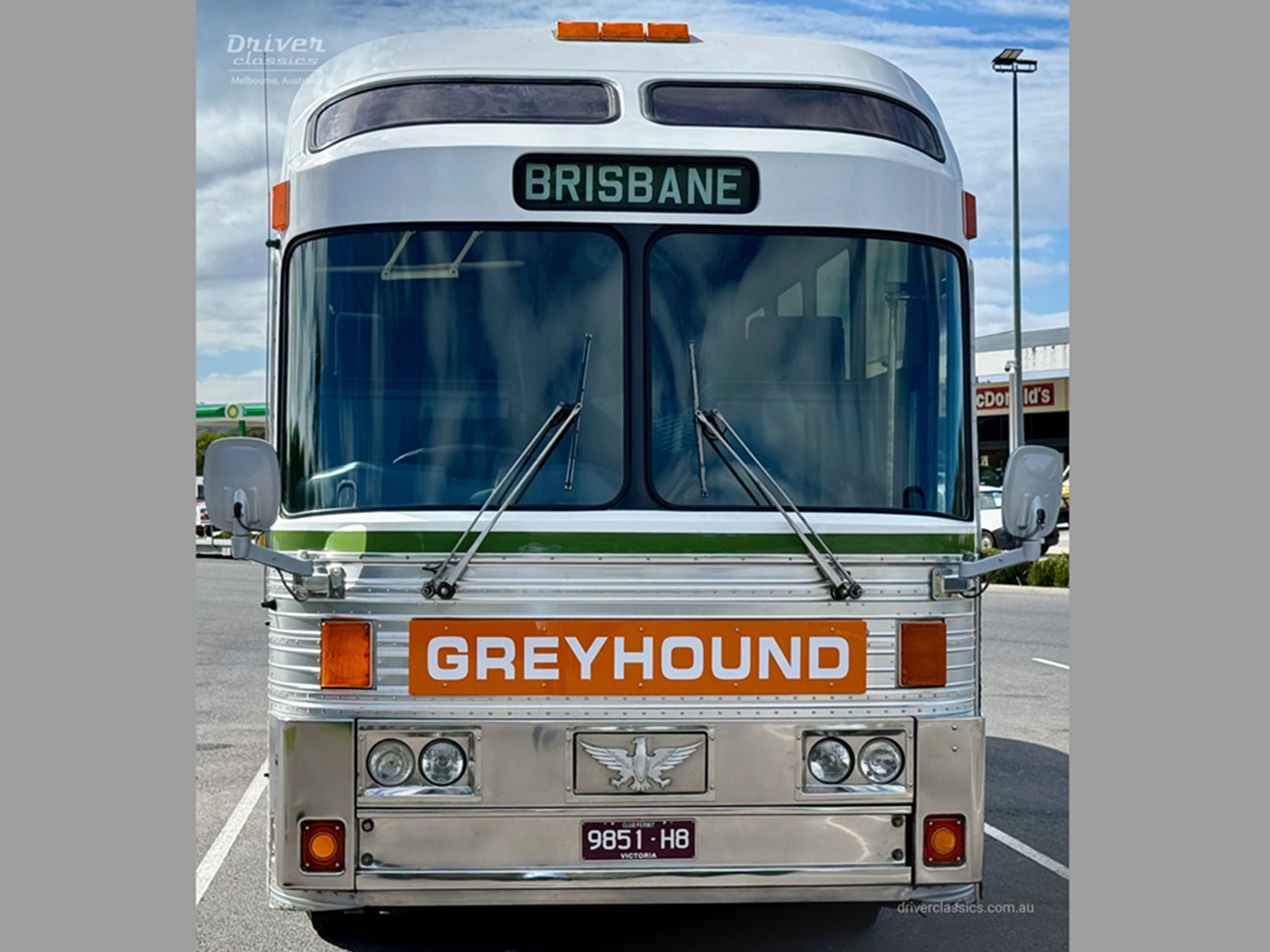 Eagle Model 10 R Bus (1984 model), front, Wallen VIC, Photo taken April 2025