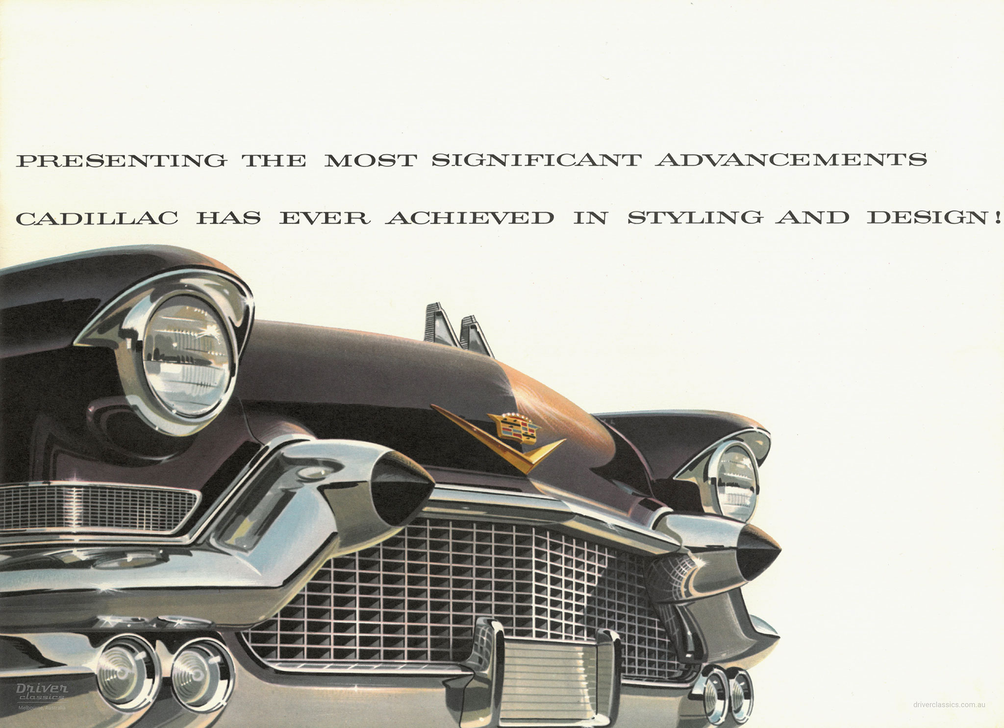 Cover from 1957 Cadillac brochure. Reads 