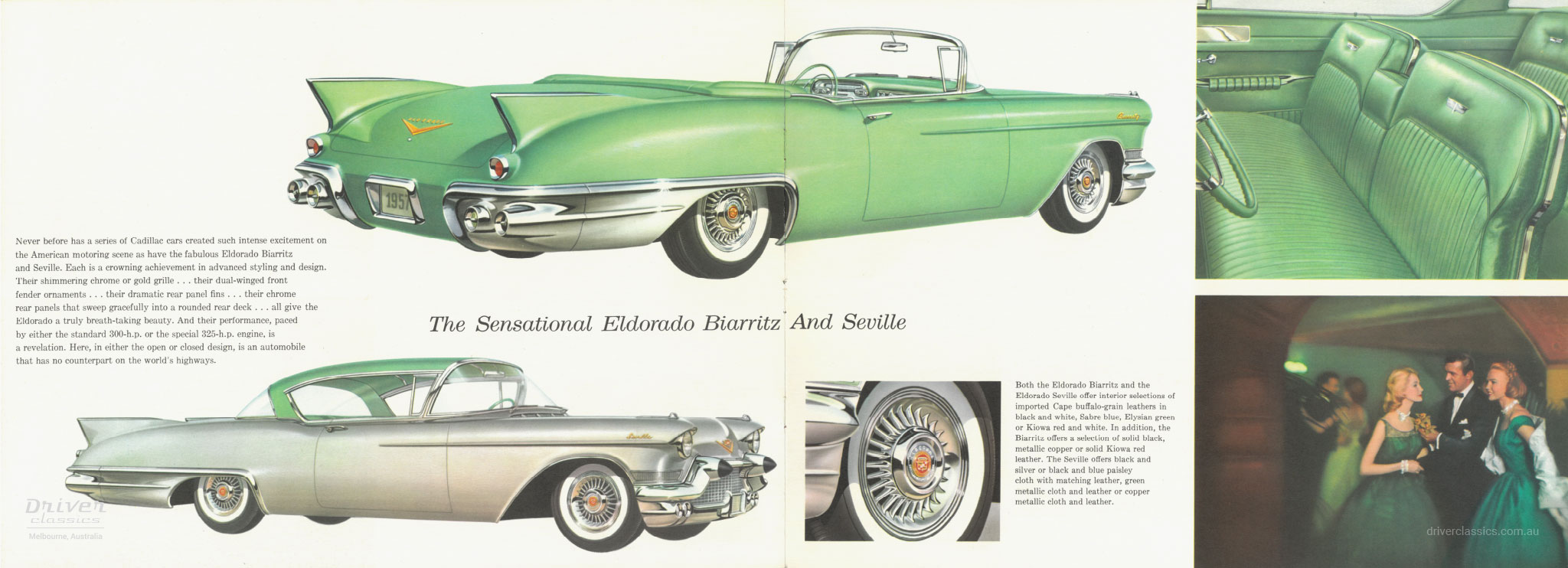Page from 1957 Cadillac brochure. Reads 