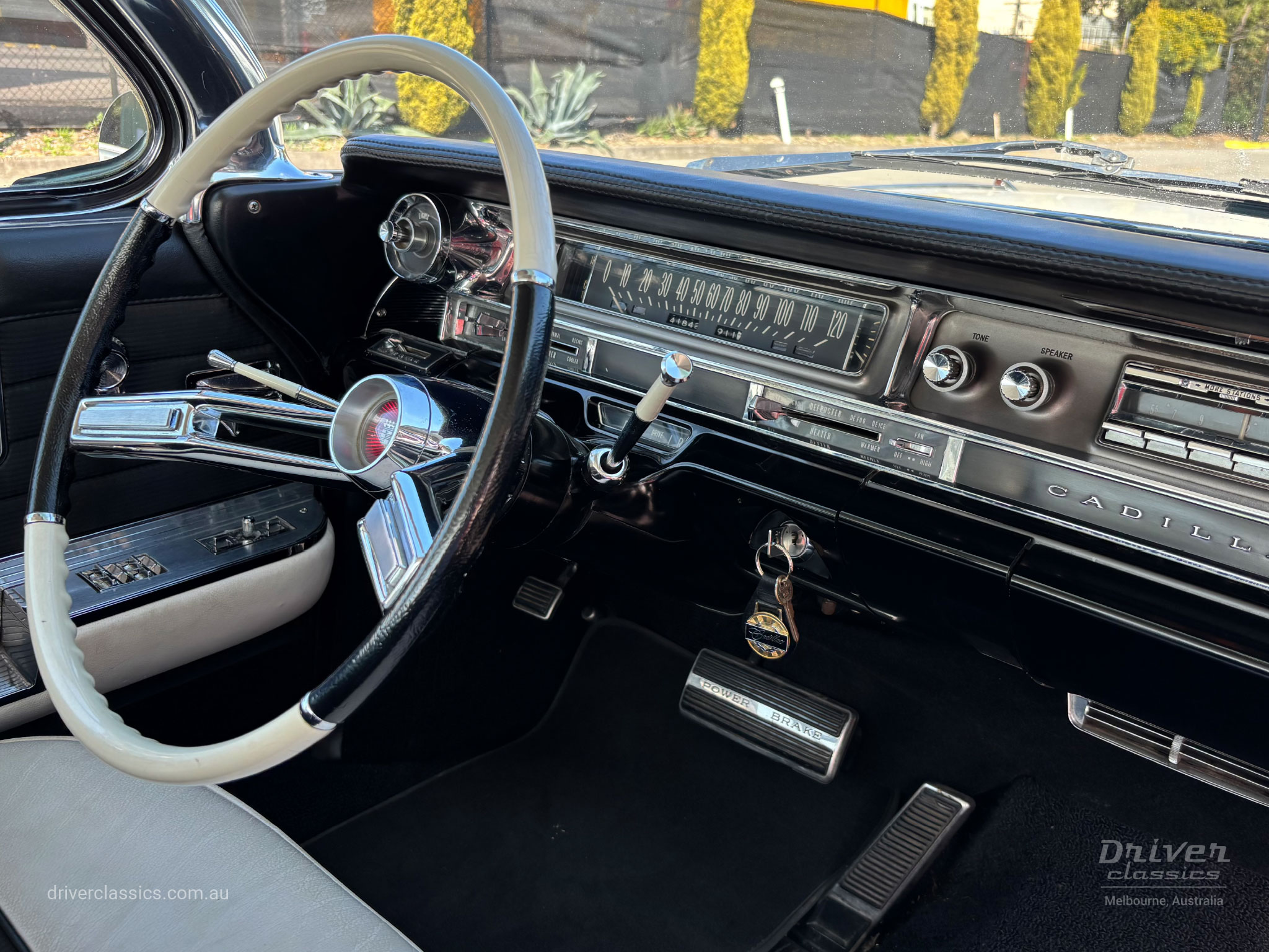 Cadillac Coupe de Ville (1961 Model), dashboard area. Photo taken at Mt Waverley VIC, September 2026